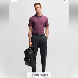 NWT HUGO BOSS PALLAS LOGO-DETAIL POLO SHIRT IN COTTON